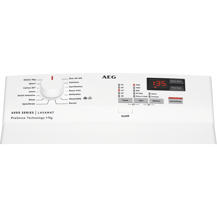 6000 ProSense 7 Kg Toppmatet Vaskemaskin AEG