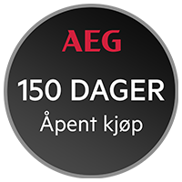 150 dager åpent kjøp logo hos AEG